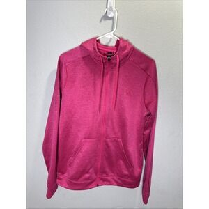Adidas Women's Climawarm Hooded Track Jacket M Medium Pink Full Zip Hoodie